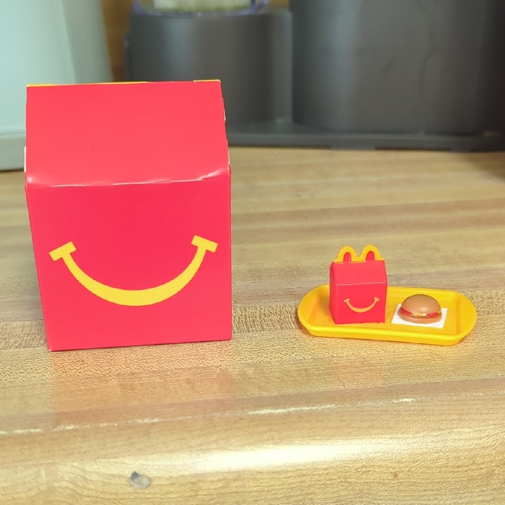 Miniature Red and Yellow Happy Meal Toy Set